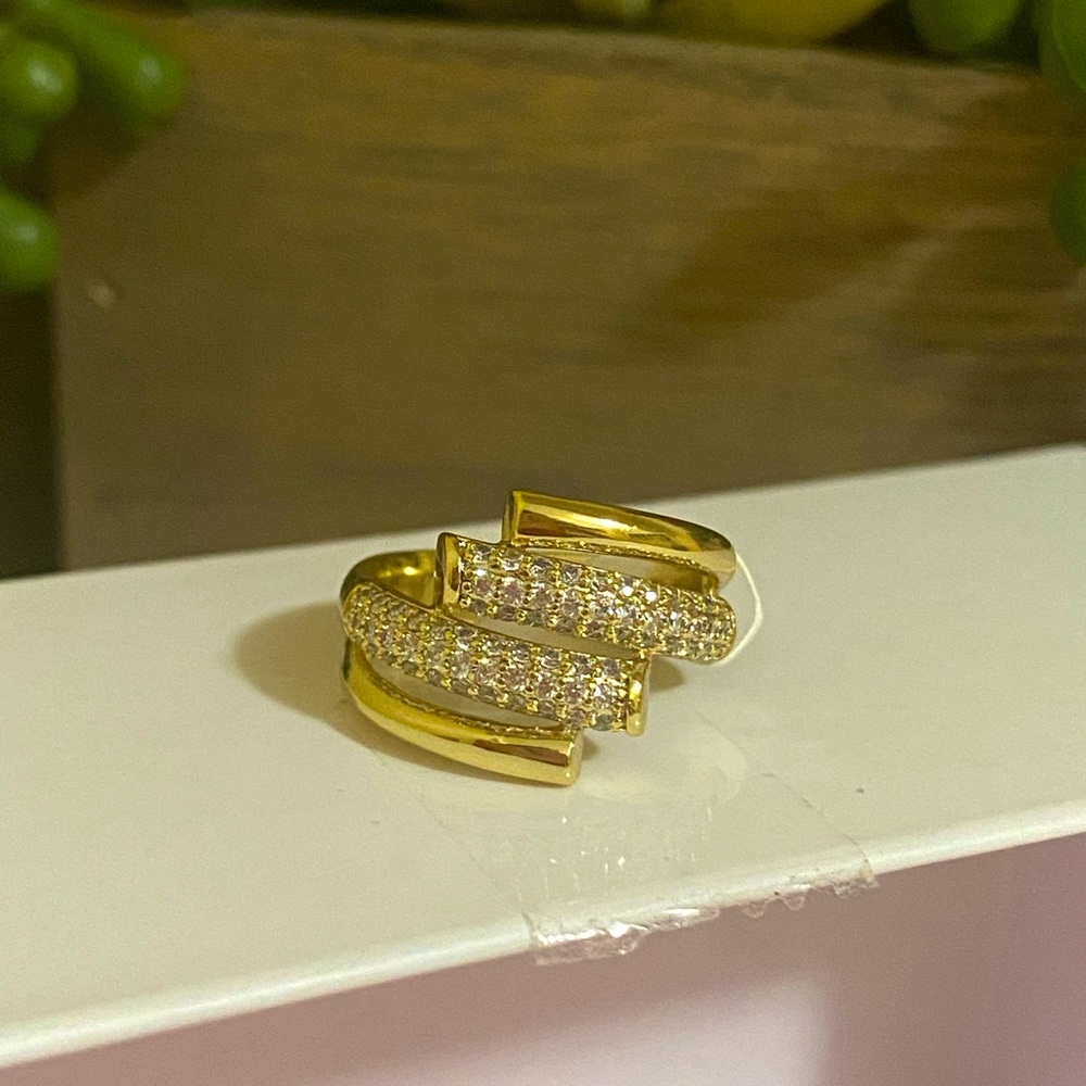 14k zirconia xp woven style ring
